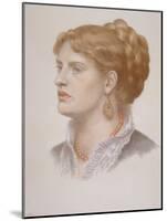 Portrait of Fanny Cornforth (1824-1906), 1874 (Coloured Chalk on Paper)-Dante Gabriel Charles Rossetti-Mounted Giclee Print