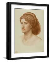 Portrait of Fanny Cornforth, Head and Shoulders, 1874 (Coloured Chalk on Paper)-Dante Gabriel Charles Rossetti-Framed Giclee Print