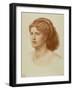 Portrait of Fanny Cornforth, Head and Shoulders, 1874 (Coloured Chalk on Paper)-Dante Gabriel Charles Rossetti-Framed Giclee Print