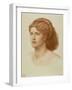 Portrait of Fanny Cornforth, Head and Shoulders, 1874 (Coloured Chalk on Paper)-Dante Gabriel Charles Rossetti-Framed Giclee Print