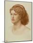 Portrait of Fanny Cornforth, Head and Shoulders, 1874 (Coloured Chalk on Paper)-Dante Gabriel Charles Rossetti-Mounted Giclee Print