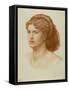 Portrait of Fanny Cornforth, Head and Shoulders, 1874 (Coloured Chalk on Paper)-Dante Gabriel Charles Rossetti-Framed Stretched Canvas