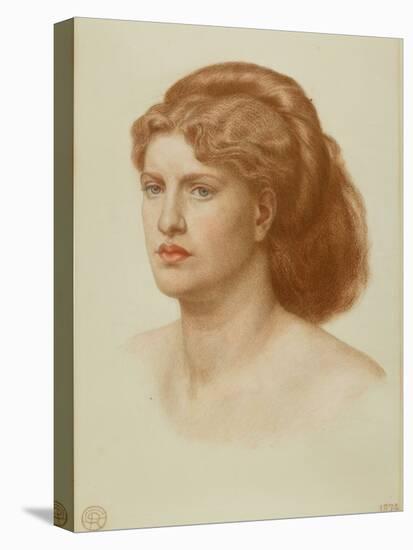 Portrait of Fanny Cornforth, Head and Shoulders, 1874 (Coloured Chalk on Paper)-Dante Gabriel Charles Rossetti-Stretched Canvas