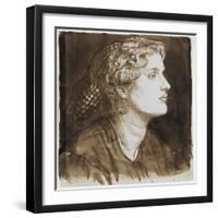 Portrait of Fanny Cornforth-Dante Gabriel Charles Rossetti-Framed Giclee Print