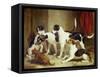 Portrait of Favorite Foxhounds-Thomas Woodward-Framed Stretched Canvas