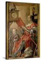 Portrait of Federigo Da Montefeltro, Duke of Urbino and His Son Guidobaldo-Pedro Berruguete-Stretched Canvas