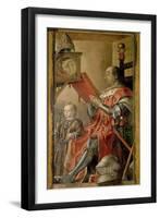 Portrait of Federigo Da Montefeltro, Duke of Urbino and His Son Guidobaldo-Pedro Berruguete-Framed Giclee Print