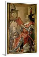 Portrait of Federigo Da Montefeltro, Duke of Urbino and His Son Guidobaldo-Pedro Berruguete-Framed Giclee Print