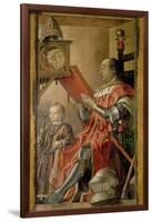 Portrait of Federigo Da Montefeltro, Duke of Urbino and His Son Guidobaldo-Pedro Berruguete-Framed Giclee Print