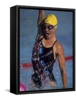 Portrait of Female Swimmer-null-Framed Stretched Canvas