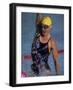 Portrait of Female Swimmer-null-Framed Photographic Print