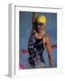 Portrait of Female Swimmer-null-Framed Photographic Print