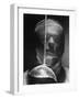 Portrait of Fencer Wearing Sabre Mask-Andreas Feininger-Framed Photographic Print