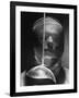 Portrait of Fencer Wearing Sabre Mask-Andreas Feininger-Framed Photographic Print