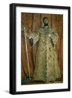 Portrait of Feodor Ivanovich Chaliapin (1873-1938) as Boris Godunov, 1912-Aleksandr Jakovlevic Golovin-Framed Giclee Print