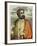 Portrait of Ferdinand Magellan (1480 - 1521) with Navigational Instruments. (Colour Litho.)-Andre Thevet-Framed Giclee Print