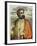 Portrait of Ferdinand Magellan (1480 - 1521) with Navigational Instruments. (Colour Litho.)-Andre Thevet-Framed Giclee Print