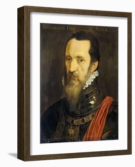 Portrait of Fernando Alvarez De Toledo, Duke of Alba-Willem Key-Framed Art Print