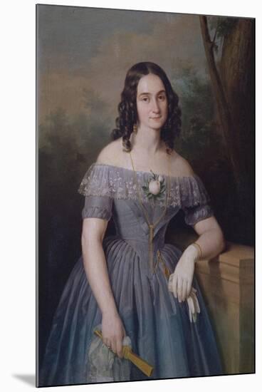 Portrait of Filomena Sánchez Salvador de la Mancha-Real', ca. 1843, Oil on canvas, 125,5 x 92,5 cm-ANTONIO MARIA ESQUIVEL-Mounted Poster