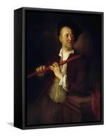 Portrait of Flutist-Alexis Grimou-Framed Stretched Canvas