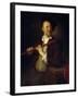 Portrait of Flutist-Alexis Grimou-Framed Giclee Print