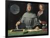 Portrait of Fra Luca Pacioli with a Pupil-Jacopo de'Barbari-Framed Art Print