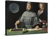 Portrait of Fra Luca Pacioli with a Pupil-Jacopo de'Barbari-Stretched Canvas