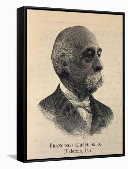 Portrait of Francesco Crispi-null-Framed Stretched Canvas