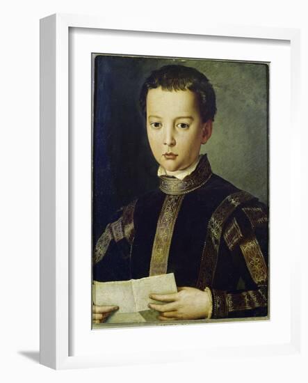 Portrait of Francesco I De'Medici-Agnolo Bronzino-Framed Giclee Print