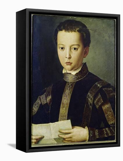 Portrait of Francesco I De'Medici-Agnolo Bronzino-Framed Stretched Canvas
