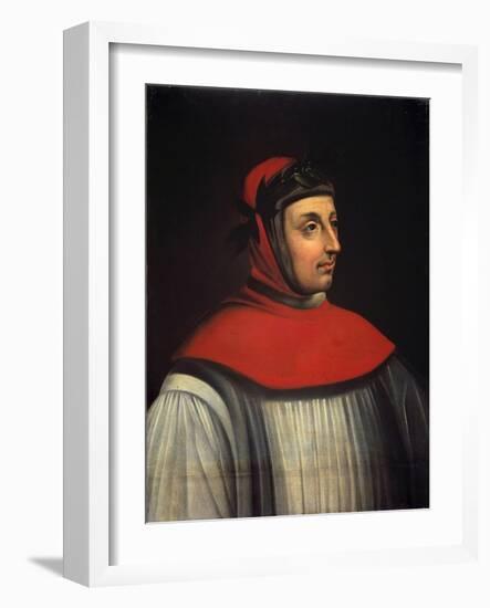 Portrait of Francesco Petrarch by Unknown French Artist-null-Framed Giclee Print
