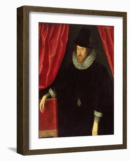 Portrait of Francis Bacon (1561-1626) 1st Baron of Verulam and Viscount of St. Albans-William Larkin-Framed Giclee Print