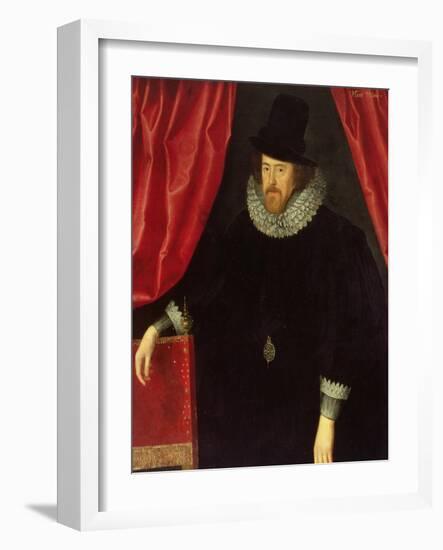 Portrait of Francis Bacon (1561-1626) 1st Baron of Verulam and Viscount of St. Albans-William Larkin-Framed Giclee Print