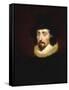 Portrait of Francis Bacon (1561-1626)-George Henry Harlow-Framed Stretched Canvas