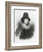 Portrait of Francis Bacon, from 'Lodge's British Portraits', 1823-null-Framed Giclee Print