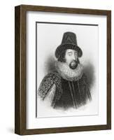 Portrait of Francis Bacon, from 'Lodge's British Portraits', 1823-null-Framed Giclee Print