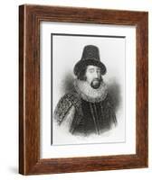 Portrait of Francis Bacon, from 'Lodge's British Portraits', 1823-null-Framed Giclee Print