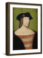 Portrait of Francis I (1494-154), King of France, Duke of Brittany, Count of Provence, 1515-Jean Clouet-Framed Giclee Print