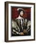 Portrait of Francis I (1494-154), King of France, Duke of Brittany, Count of Provence, Ca 1530-Jean Clouet-Framed Giclee Print