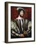 Portrait of Francis I (1494-154), King of France, Duke of Brittany, Count of Provence, Ca 1530-Jean Clouet-Framed Giclee Print