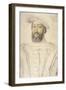 Portrait of Francis I (1494-1547), King of France Par Clouet, Jean (C. 1485-1541). Black Chalk and-Jean Clouet-Framed Giclee Print