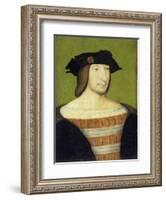 Portrait of Francis I, King of France, Aged Twenty by School of Francois Clouet-null-Framed Giclee Print
