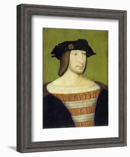 Portrait of Francis I, King of France, Aged Twenty by School of Francois Clouet-null-Framed Giclee Print