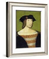 Portrait of Francis I, King of France, Aged Twenty by School of Francois Clouet-null-Framed Giclee Print