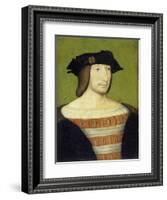 Portrait of Francis I, King of France, Aged Twenty by School of Francois Clouet-null-Framed Giclee Print