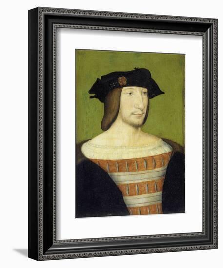 Portrait of Francis I, King of France, Aged Twenty by School of Francois Clouet-null-Framed Giclee Print