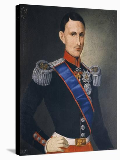 Portrait of Francis II of Two Sicilies-null-Stretched Canvas