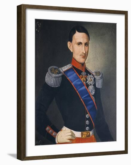 Portrait of Francis II of Two Sicilies-null-Framed Giclee Print