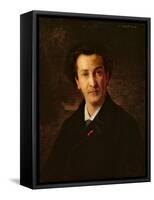 Portrait of Francois Coppee (1842-1908)-Jules Emmanuel Valadon-Framed Stretched Canvas