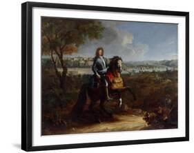 Portrait of Francois De Crequy before Dinant, after 1675-Adam Frans van der Meulen-Framed Giclee Print